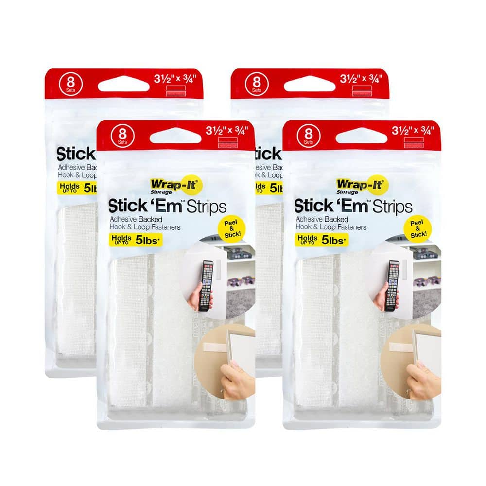 3-1/2 in. x 3/4 in. Stick 'Ems Adhesive Backed Hook and Loop Strips (32-Sets) price history on PriceWatchPro