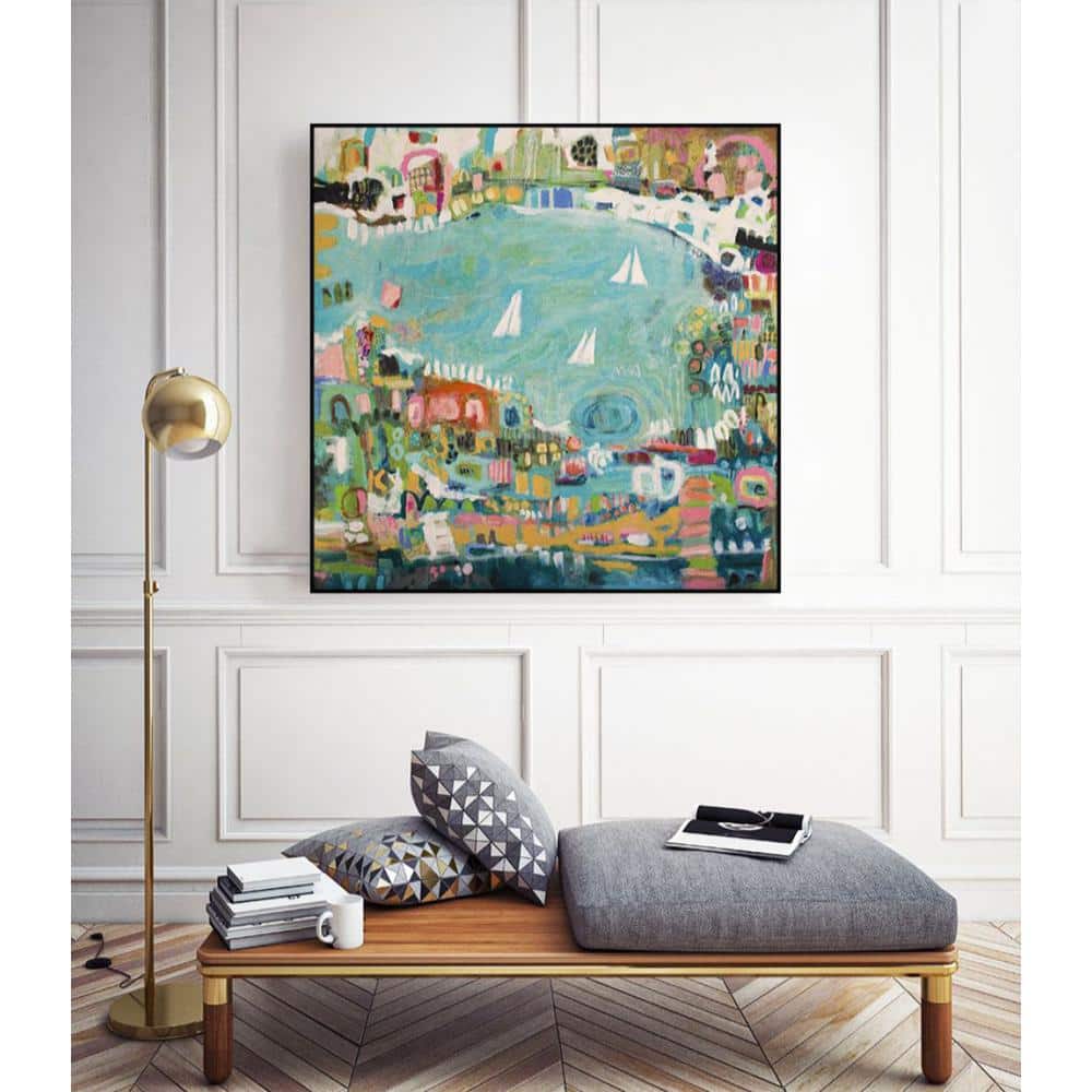 20 in. x 20 in. Abstract Marina IV by Karen Fields Framed Wall Art