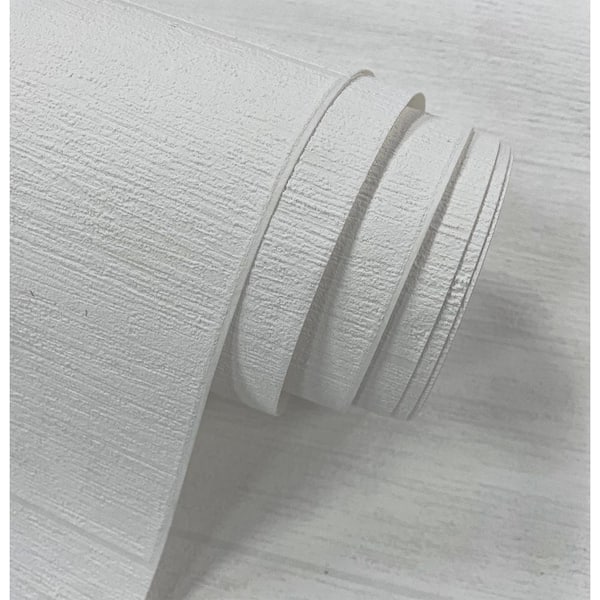 57.5 sq. ft. Off-White Faux Shiplap Paintable Paper Unpasted Wallpaper Roll