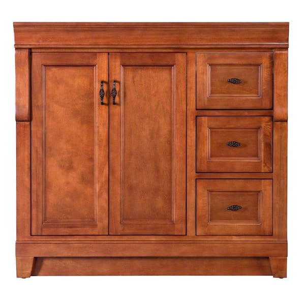 Home Decorators Collection Naples 36 in. W x 21.63 in. D x 34 in. H Bath Vanity Cabinet without Top in Warm Cinnamon