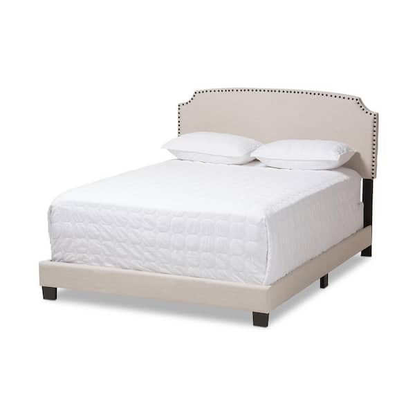 Baxton Studio Odette Light Beige King Bed 146 8247 HD The Home Depot