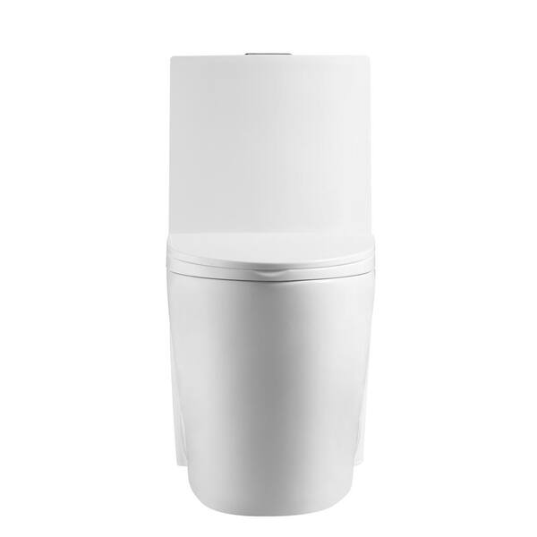 Maincraft 12 In Rough In 1 Piece 1 1 Gpf Dual Flush Elongated Toilet In White Seat Included Hhk0901 Gw
