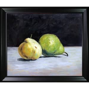 Deux Poires by Edouard Manet Black Matte Framed Food Oil Painting Art Print 25 in. x 29 in.