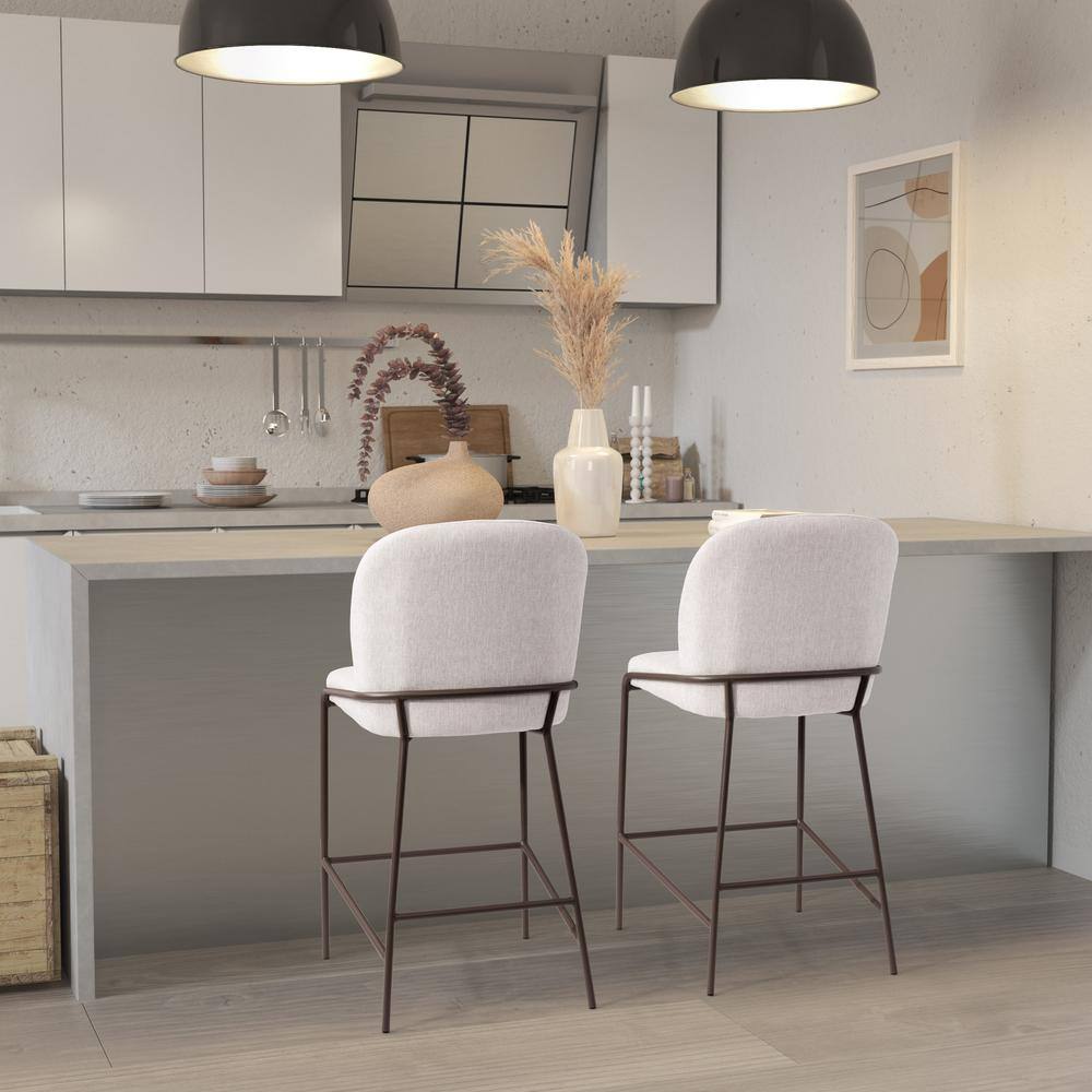 Blakeley High Back Gray Upholstered Side Chair with Metal Legs
