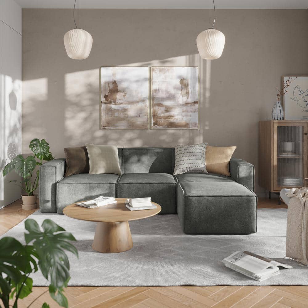 Dark Grey Gray Sofa With Accent Chairs Couch Living Grey Couch