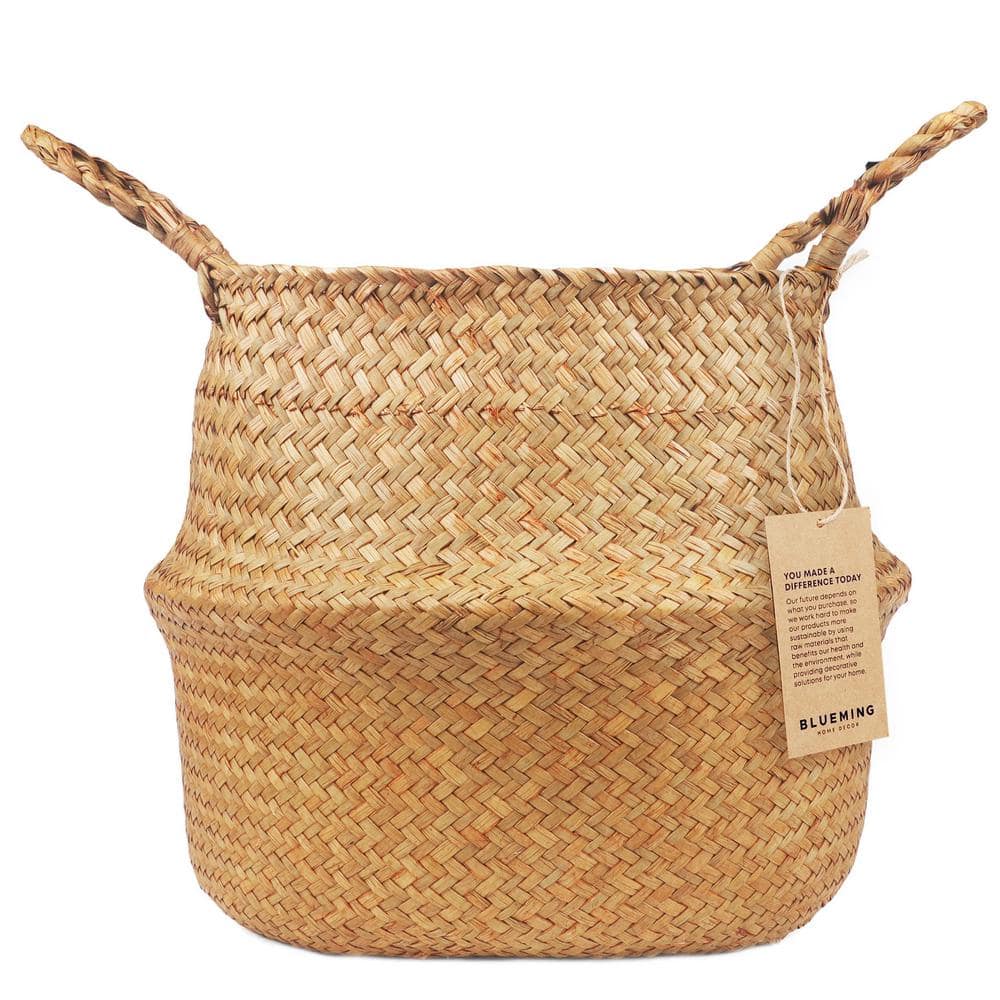 9-10 in. Woven Wicker Rattan Planter for Tall Outdoor Indoor Faux Olive Tree Plants, Yellow price history on PriceWatchPro