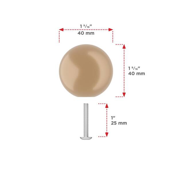 Classic 1-9/16 in. (25 mm) Champagne Bronze Cabinet Knob Classic 1-9/16 in. (25 mm) Champagne Bronze Cabinet Knob