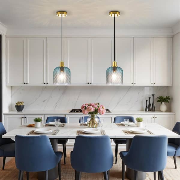 Merbotin Rayhome 7.09 in.1-Light Modern Coastal Gradient Blue