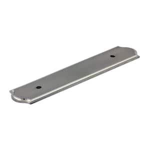 Tremblant Collection 3 3/4 in. (96 mm) Brushed Nickel Transitional Cabinet Backplate for Pull