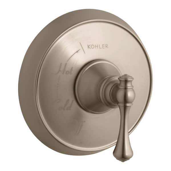KOHLER Revival 1-Handle Tub and Shower Faucet Trim Kit with Lever Handle in Vibrant Brushed Bronze (Valve Not Included)