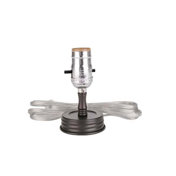 Aspen Creative Corporation Oil Rubbed Bronze Mason Jar Lamp Push Through Socket Kit (1-Pack)