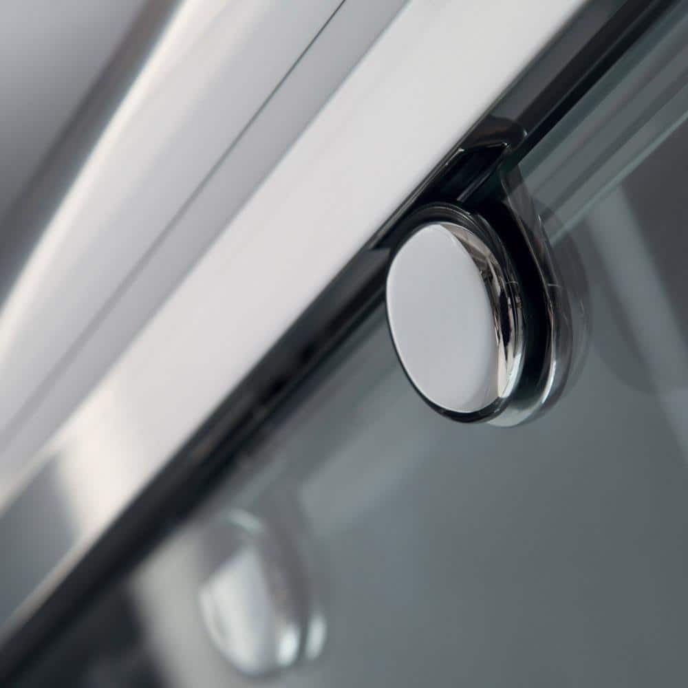 Charisma 60" Frameless Clear Glass Sliding Shower Kit with Brushed Nickel Hardware