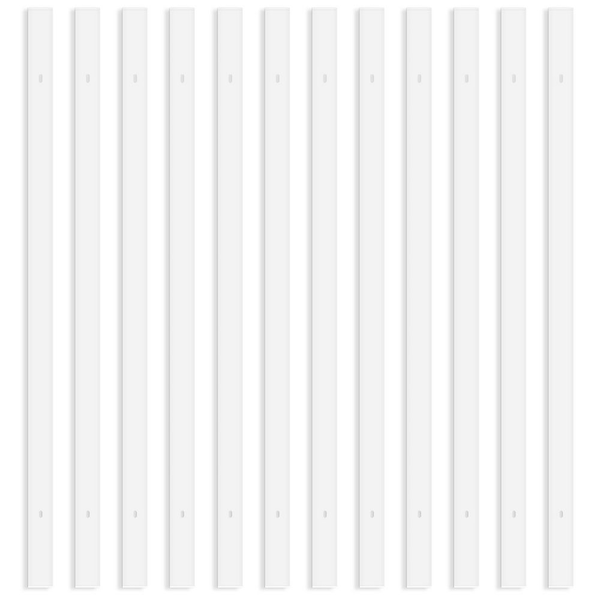 4FT H Track Lighting Rail, Single Circuit 120V H-Type Track System, Compatible with Standard H Track Heads White 12 Pack