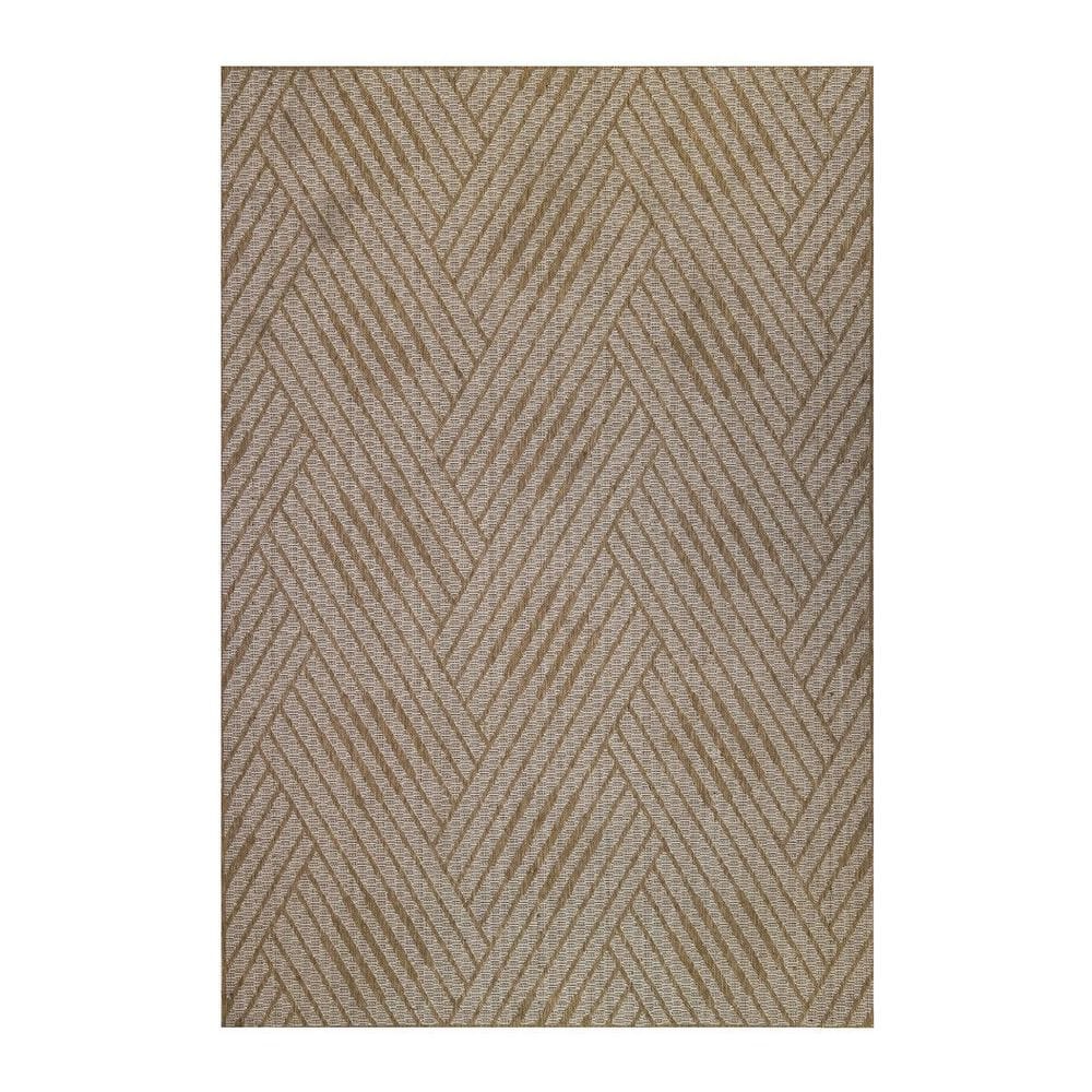 Beige 5 ft. x 8 ft. Loomed Geometric Polypropylene Rectangle Indoor/Outdoor Area Rug price history on PriceWatchPro