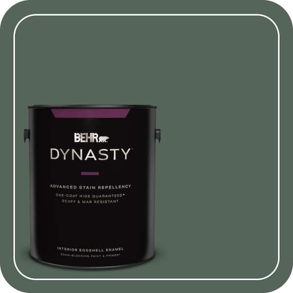 BEHR DYNASTY 1 gal. #460F-6 Medieval Forest Eggshell Enamel Interior Stain-Blocking Paint & Primer