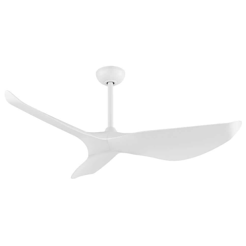 WINGBO 52 in. 6 fan speeds Matte White Ceiling Fan With 3 Blade WBCF