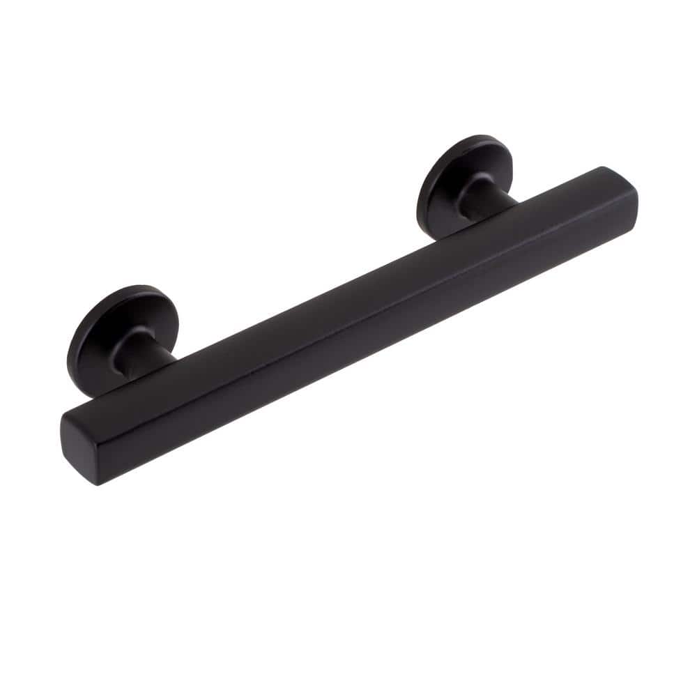 Flynn Matte Black 3-1/2" Center to Center Bar Pull