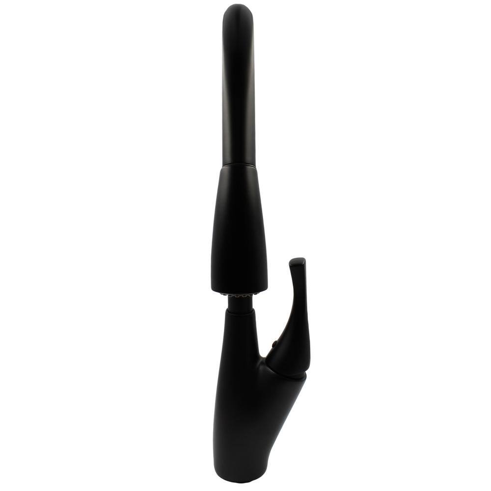 Matte Black Single Handle Pull Down Kitchen Faucet