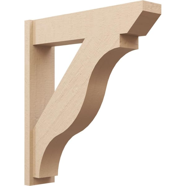 Ekena Millwork 8 in. x 40 in. x 36 in. Funston Slat Rough Cedar Woodgrain Timberthane Polyurethane Outlooker, Primed Tan