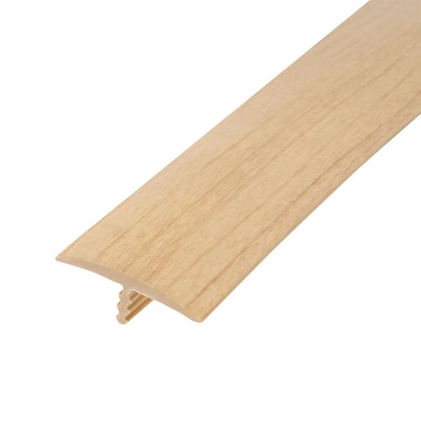 Outwater 1-1/8 in. Natural Maple Flexible Polyethylene Center Barb Bumper Tee Moulding Edging 25 foot long Coil