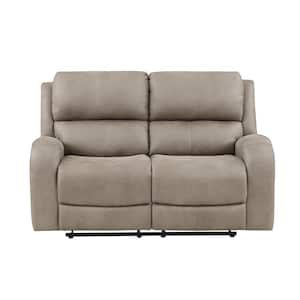 Venture 61.5 in. W Brown Microfiber Double Manual Reclining Loveseat