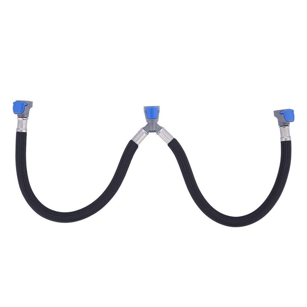 0.43 in. x 0.43 in. inside diameter x 16 in. Quick Connect Hose Hot and Cold Supply Hoses for Bathroom Faucet in Grey price history on PriceWatchPro
