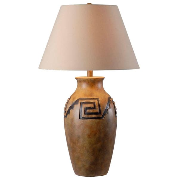 Kenroy Home Pueblo 29 in. H Bronzed Clay Table Lamp