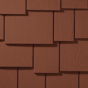 Hardie Shingle HZ5 15.25 in. x 48 in. Statement Collection Countrylane Red Staggered Edge Fiber Cement Siding