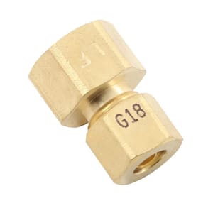 Everbilt 1/4 in. OD Compression x 1/2 in. FIP Brass Adapter Fitting 801029  - The Home Depot