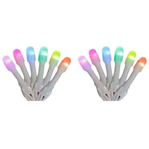 Twinkly App Controlled Icicle 50 RGB LED Lights, Multi Color (2 Pack)