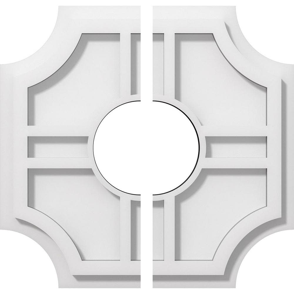1 in. P X 4 in. C X 12 in. OD X 4 in. ID Haus Architectural Grade PVC Contemporary Ceiling Medallion, Two Piece price history on PriceWatchPro