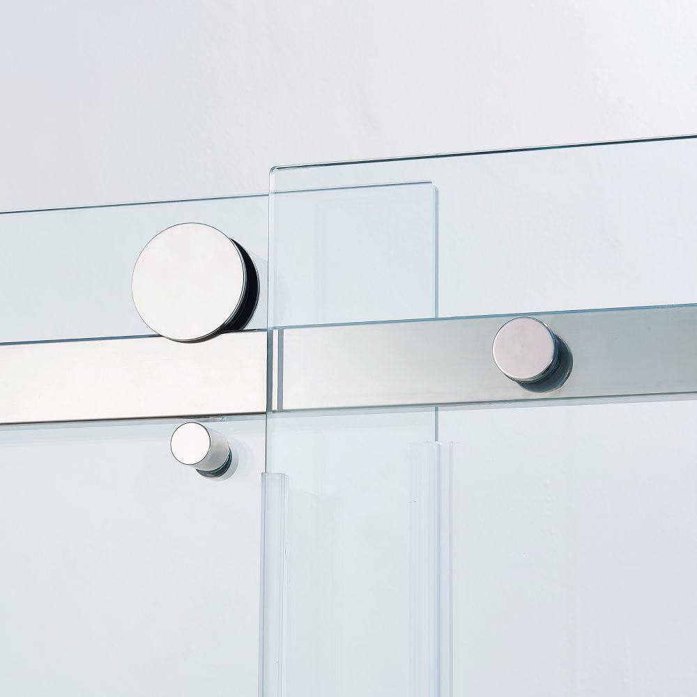 56-60" Brushed Nickel and Glass Sliding Shower Door