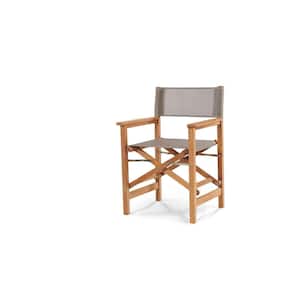 Direceur Teak Folding Outdoor Dining Armchair in Taupe