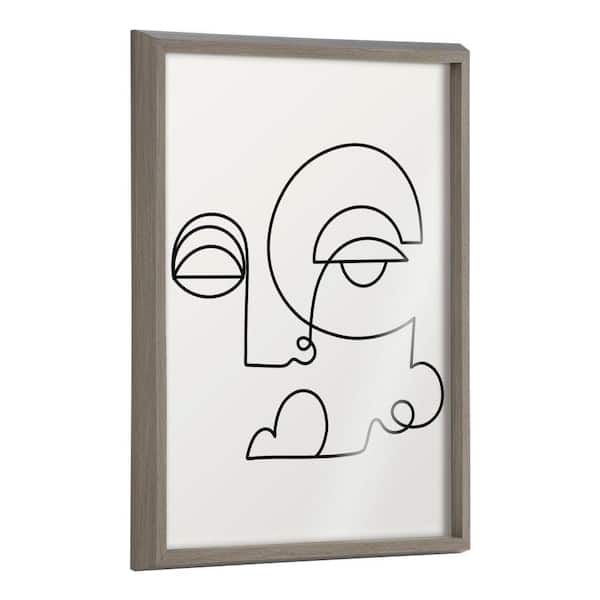 Kate and Laurel Blake "Inner Battle" by Shatha Al Dafai Framed Glass Art Print 18 in. x 24 in.