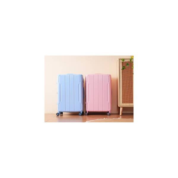 Tatahance 25.8 in. Sky Blue Lightweight ABS Hardshell Expandable