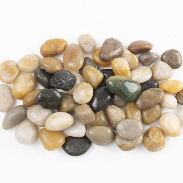 Justincity 12.05 in. x 8.5 in. x 2.64 in. Mixed Color River Rocks