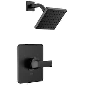 Velum 1-Handle Wall Mount Shower Trim Kit in Matte Black (Valve Not Included)