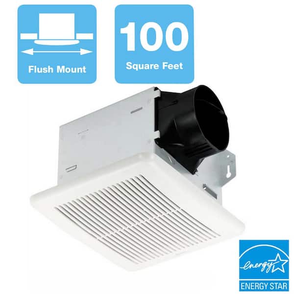 Integrity Series 100 CFM Wall or Ceiling Bathroom Exhaust Fan, Energy Star