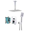 RAINLEX Single-Handle 1-Spray Ceiling 12 in.Shower Head Square High ...