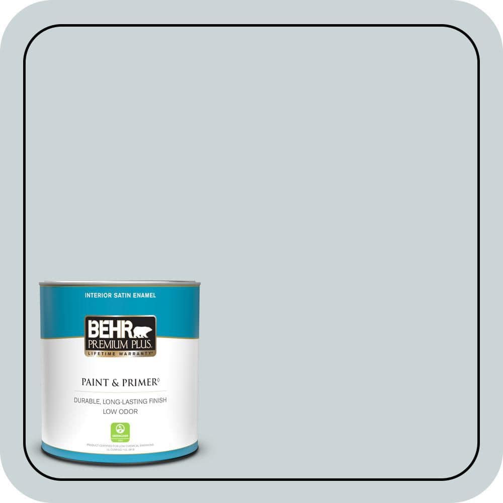 1 qt. #N470-1 Ash Blue Satin Enamel Low Odor Interior Paint & Primer price history on PriceWatchPro
