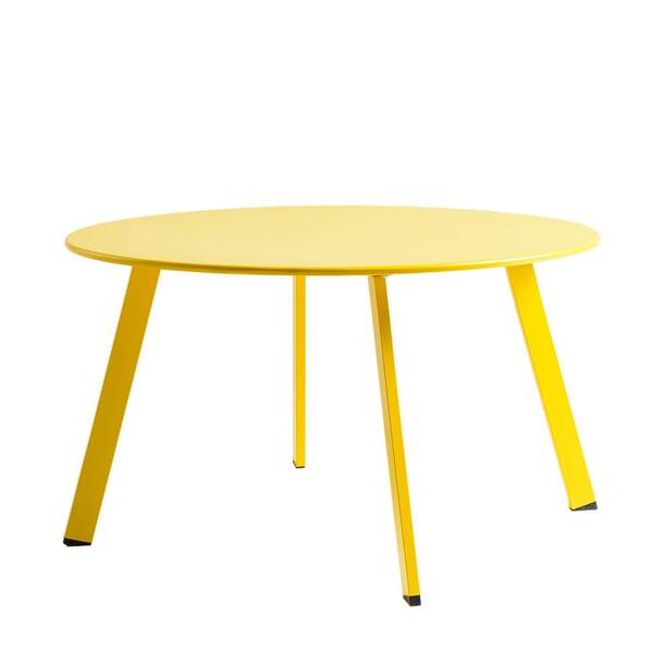 DESwan Yellow Round Steel Outdoor Coffee Table BSC-ZY010-YE DESwan Yellow Round Steel Outdoor Coffee Table BSC-ZY010-YE