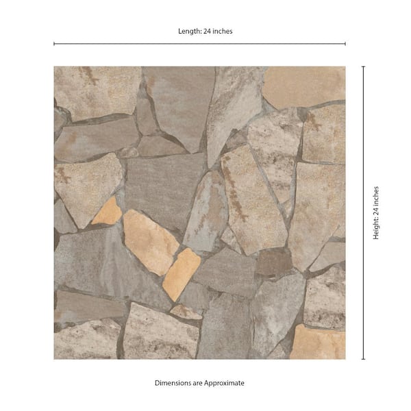 Emser Residenza 9-Pack Crosscut 12-in x 24-in Glossy Ceramic Stone Look Tile
