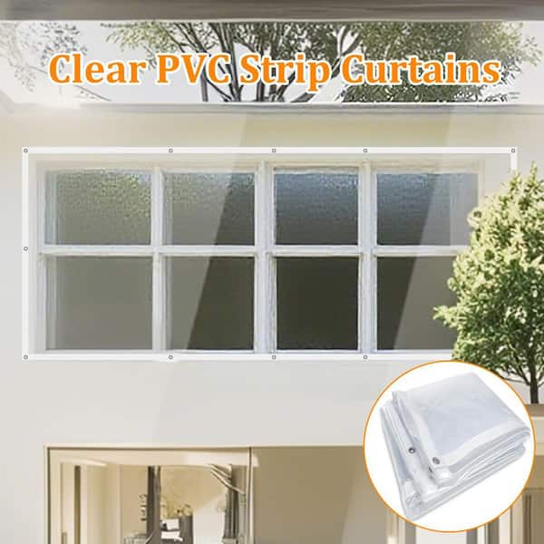 8 ft. x 12 ft. Clear Tarp Heavy Duty Waterproof with Eyelets for Camping, Patio Pergola Garden Canopy Rainproof Anti