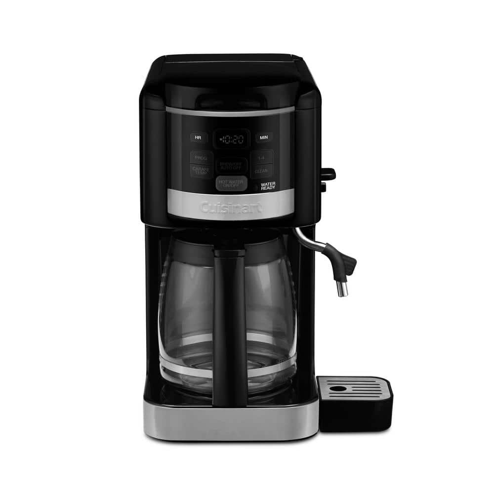 Black Programmable Drip Coffee Machine with Grinder and Water Filter