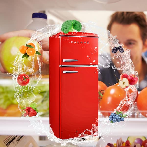 Galanz 22 in. 7.6 cu. ft. Retro Top Freezer Refrigerator