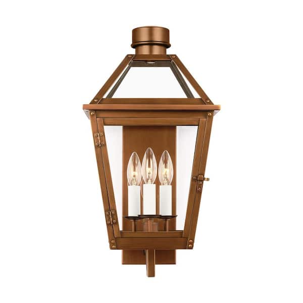 Generation Lighting Hyannis Natural Copper Outdoor Hardwired Medium Wall Lantern Sconce with No Bulbs Included