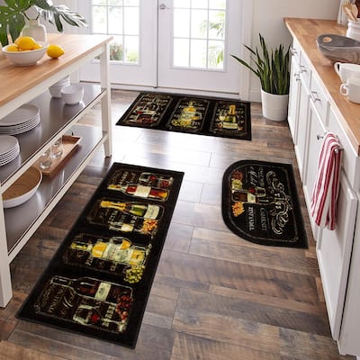 Chalkboard Sign Multi 3 ft. x 4 ft. 3-Piece Indoor Rug Set
