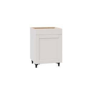 Shaker Assembled 24x34.5x24 in. Sink Base Cabinet with False Drawer front in Vanilla White