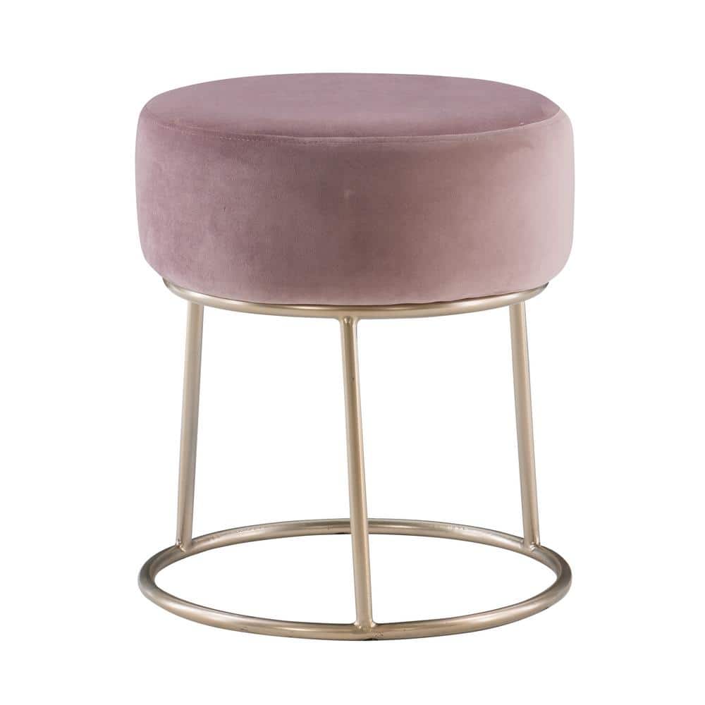 Tori Pink and Rose Gold Makeup Vanity Stool