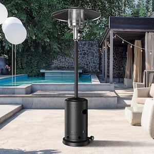 48000 BTU Commercial Propane Black Outdoor Heater with Cover